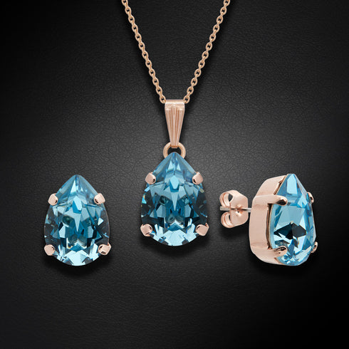 Комплект "Venēra II (Aquamarine)" с кристаллами Swarovski™
